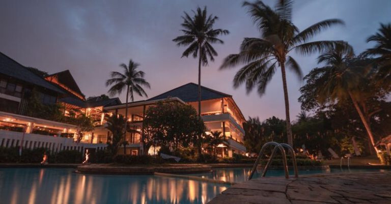 Resorts - Palm Trees at Night