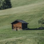 Mountain Cabins - Wooden Cabins on Hill in Mountain Landscape