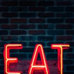 Eat - Red Eat Neon Sign Turned on