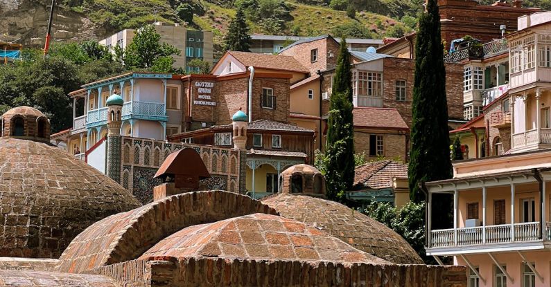 Thermal Springs - View of the Chreli Abano, Sulfur Baths in Tbilisi in Georgia